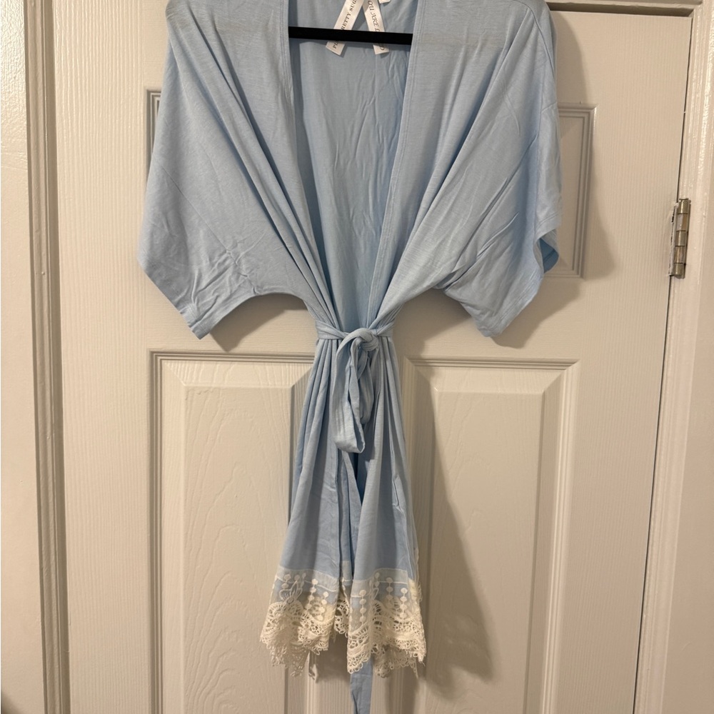 Plum Pretty Sugar Gem Sweetheart Robe with Lace Trim